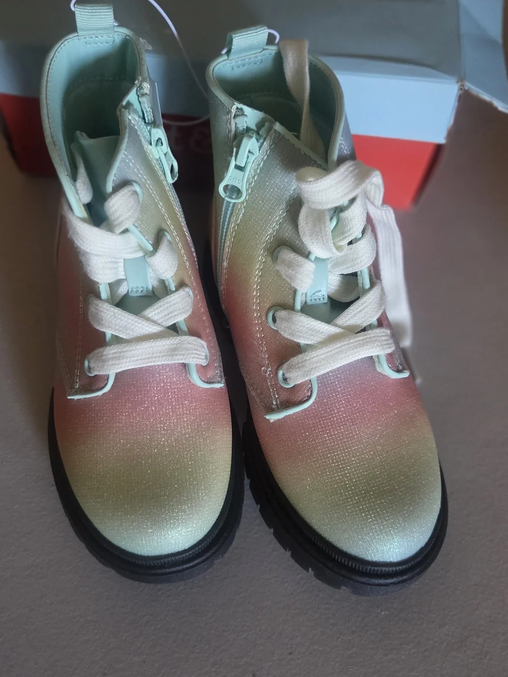Cat & Jack Kids Glitter Ombre Lace-Up Boots